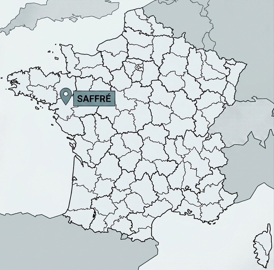 Saffré sur la carte de France